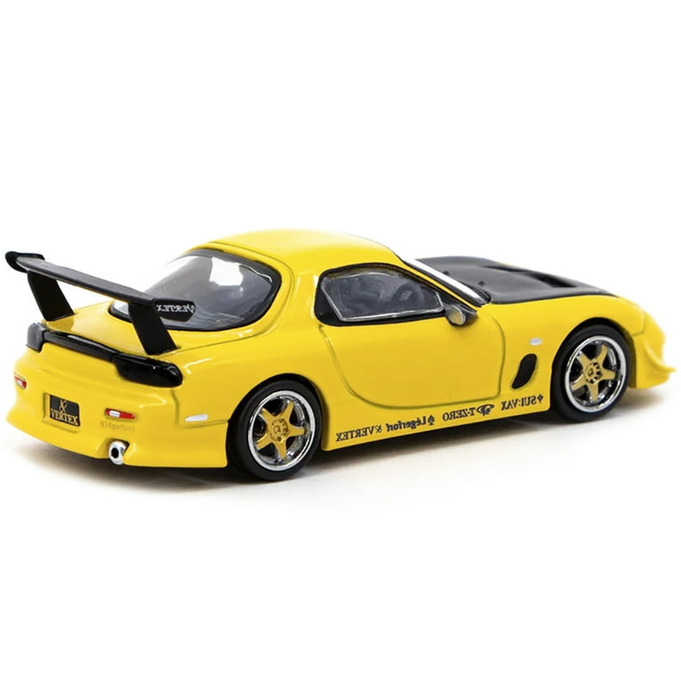 1/64 アオシマ VERTEX RX-7 1/64 Aoshima ITASHA VERTEX MAZDA RX-7 FD3S YELLOW diecast