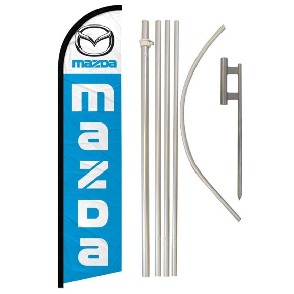 Mazda Windless Banner Flag & Pole Kit