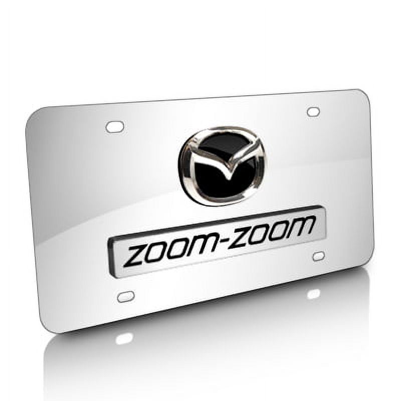 Mazda Zoom-Zoom Black 3D Logo and Nameplate Chrome Stainless Steel
