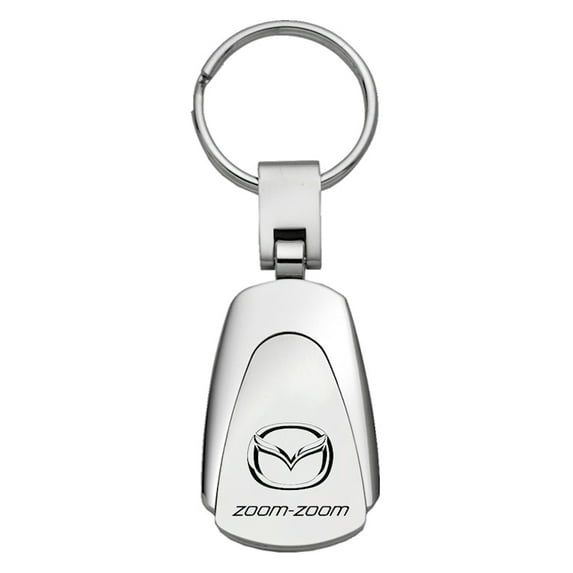 Mazda Zoom-Zoom Teardrop Key Chain (Silver)