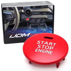 Mazdaspeed Racing Sports Style Red Engine Push Start Button Replacement Cover Cap, For Mazda 3 6 CX-3 CX-5 CX-9 MX-5 w/Push Start Engine Feature