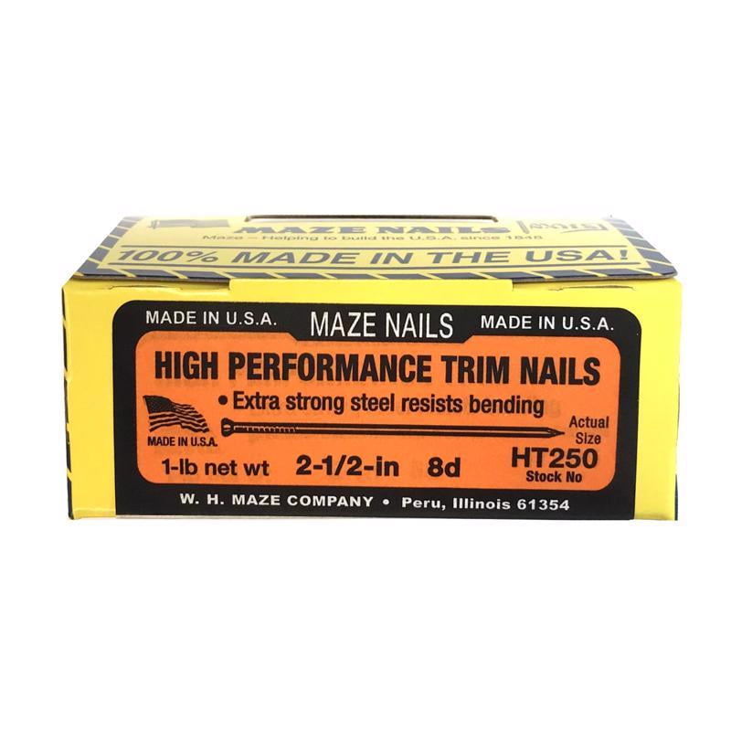 Maze Nails 8 in. Framing Heat Treated Steel Nail Flat Head 50 lb Maze Nails 8 in. Framing Heat Treated Steel Nail Flat Head 50 lb