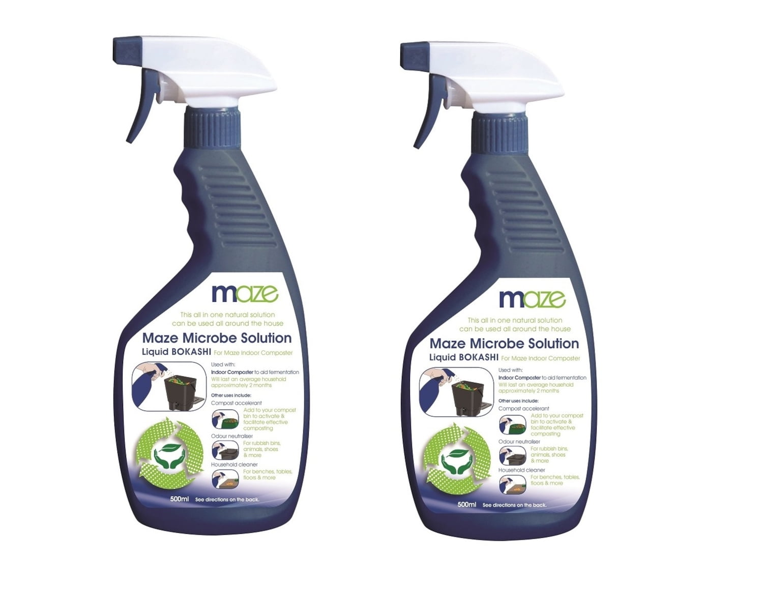 Maze 2 Pack Liquid Bokashi Spray Bottles for Indoor & Outdoor ...