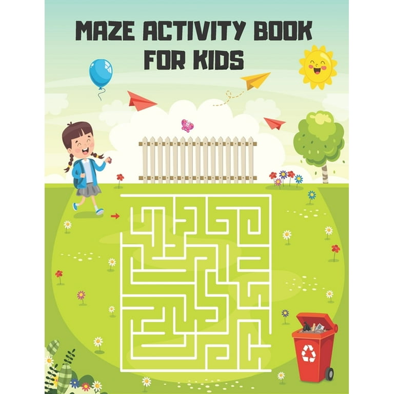 Hours of Fun Mazes for Kids 4-6 Vol-1 By Round Duck: 110 Mazes Activity  Book with Simple to Easy to Medium Puzzles