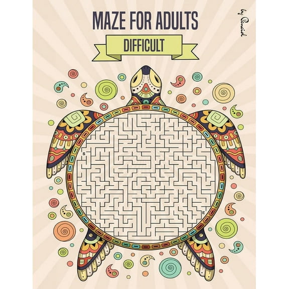 Maze for Adults Difficult: Maze puzzle book for adults - 150 Difficult Mazes and Labyrinth - Big book of mazes for adult, (Paperback)