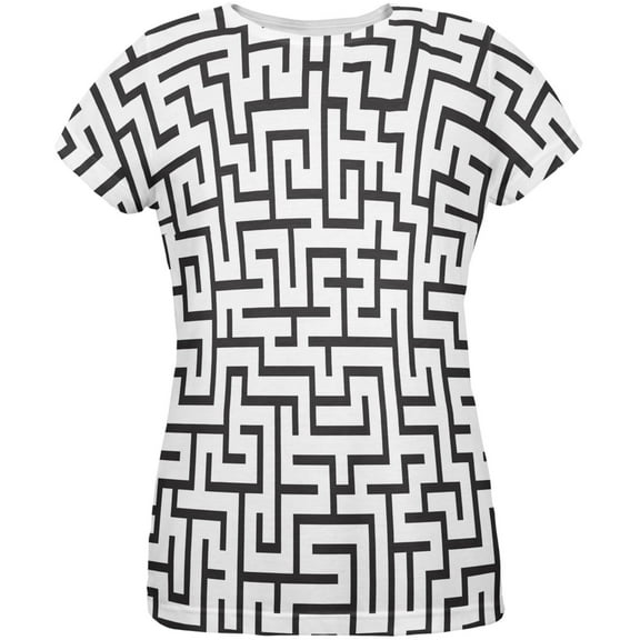 Maze All Over Womens T-Shirt - Medium