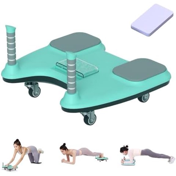 Maze Balance Board for Core Workout, Portable Pure Plank Support with 4 Caster Wheels, Quick Assembly, Convertible into Abdominal Board, Home Fitness Equipment for Full Body Workout