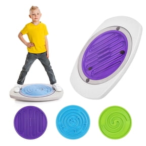 Maze Balance Board for Kids, 3 Replaceable Labyrinth Boards + 140lbs Capacity - Sensory Integration & Proprioceptive Training Wobble Board for Therapy/Ski/Surf Prep