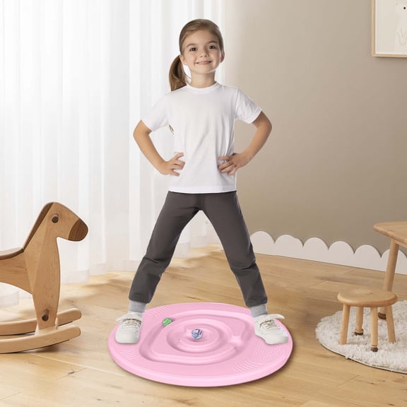 Maze Balance Board for Kids Wobble Rocker Balance Board with Mini Balls Load 170lb for Balancing Exercise Equipment Game Girls Boys Physical Therapy, 18.5 x 14.57 Inches