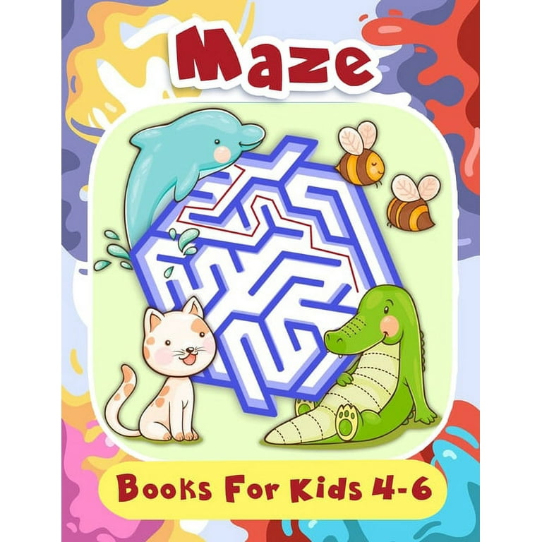 Mazes For Kids: Maze puzzle book for kids ages 4-6 6-8 fun mazes