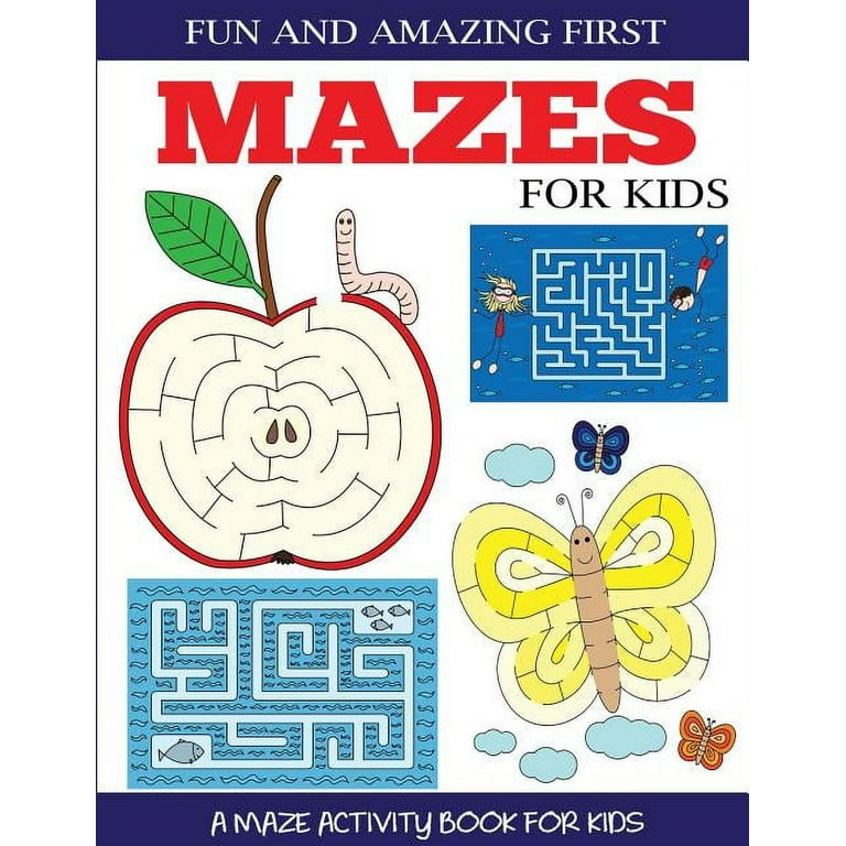 Hours of Fun Mazes for Kids 4-6 Vol-1 by Round Duck: 110 Mazes Activity Book with Simple to Easy to Medium Puzzles [Book]