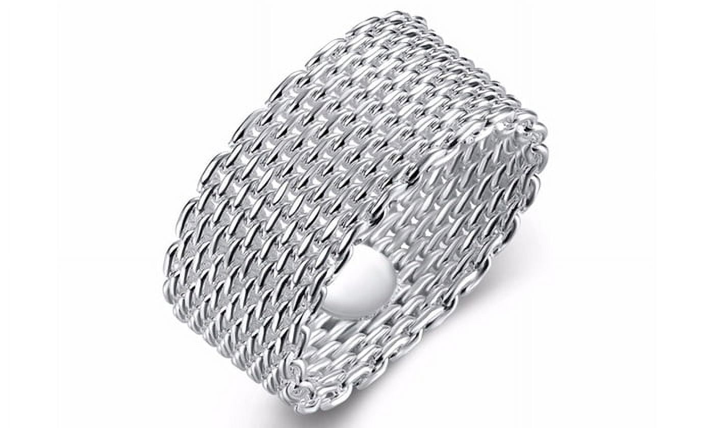 Maze Exclusive Silver Plated Men's and Women's Fashion Weave Mesh