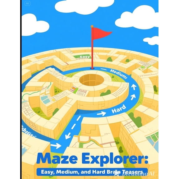 Maze Explorer: Easy, Medium, and Hard Brain Teasers, (Paperback)