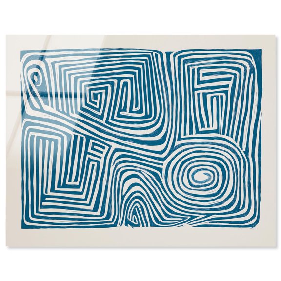 Maze Loop II Acrylic Print Boho Art by Art Remedy, Ready to Hang, 30 x 24
