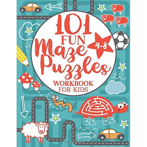 Pre-Owned Maze Puzzle Book for Kids 4-8: 101 Fun First Mazes for Kids 4-6, 6-8 year olds | Maze Activity Workbook for Children: Games, Puzzles and Problem-Solving (Maze Learning Activity Paperback
