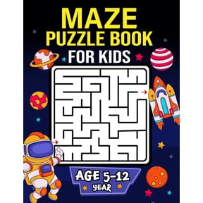 Maze Puzzle Book for Kids age 5-12 years: Activity Book for Kids (Maze Books for Kids) with coloring pages, (Paperback)
