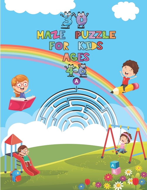 Maze Puzzle For Kids Ages 4-6: Simple Maze Puzzles Activity Book For kids ages 4-6 Cute Theme A Fun Kid Workbook Game fo, (Paperback)