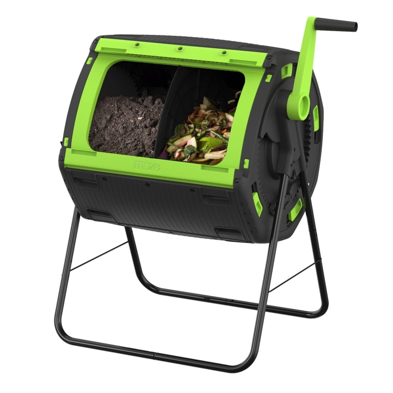 Maze RSI Outdoor Rotating Barrel 48 Gallon Geared Compost Tumbler