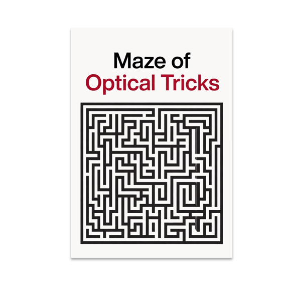Maze of Optical Tricks Wall Art - Home Decor Enthusiast - 13x19 Poster Print