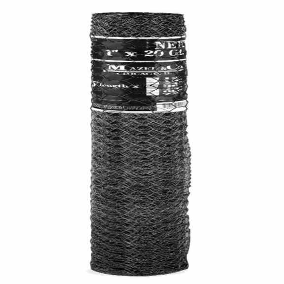 Mazeland 500150601B Netting - Vinyl 1 x 60 in. x 150 ft. 20 Gauge, Black