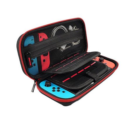 Mazepoly Carry Case for Nintendo Switch Portable Travel Case with 20 Game Card Storage for Nintendo Switch Console,Red