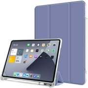 Mazepoly Case iPad Air 4 2020 10.9 Inch 4th Generation Case, Ultra Slim Trifold Stand Auto Sleep/Wake Soft TPU Shockproof Case with Pencil Holder, Purple