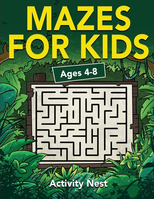 Brain Game Mazes Kids Maze Activity Book: Ages 3-5,4-6. Best maze