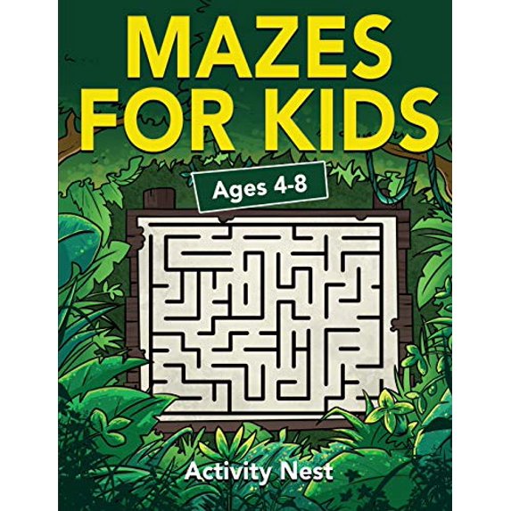 Pre-Owned Mazes For Kids Ages 4-8: Maze Activity Book for Kids 4-6, 6-8 Workbook for Games, Puzzles, and Problem-Solving (Paperback) 1951791096 9781951791094