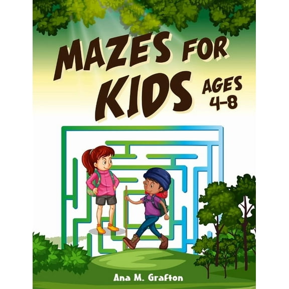 Mazes for Kids Ages 4-8: Maze Activity book, Fun Mazes with Facts and Educational information for kids ages - 4-6, 6-8 -, Games and problem sol