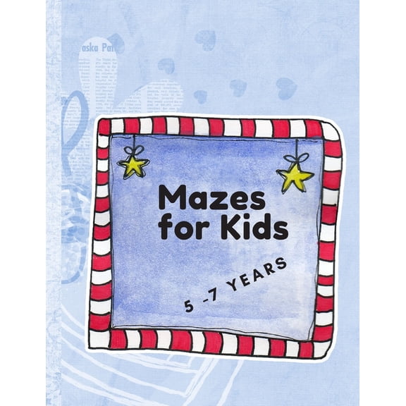 Mazes for kids 5 - 7 years old: Shapes and Square mazes in large size book