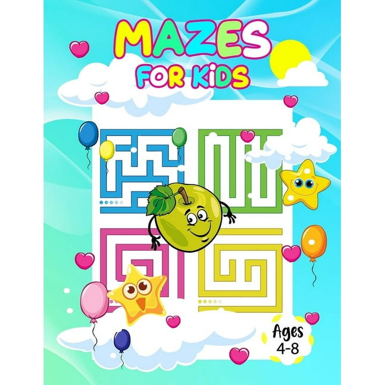 Beautiful Easy Mazes For Kids Ages 4-6: Mazes Puzzles book for