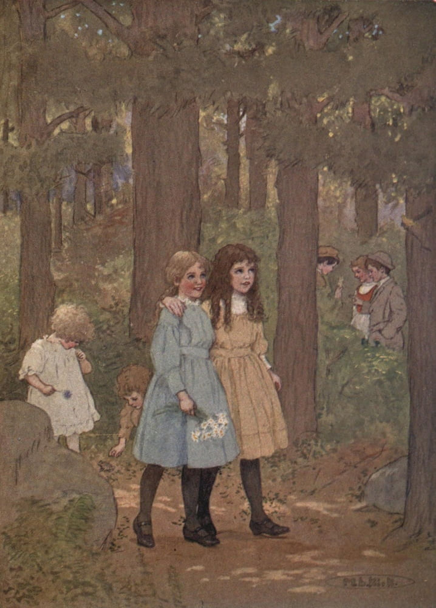 Mazli 1921 A walk through the woods Canvas Art - Maria Kirk (24 x 36)