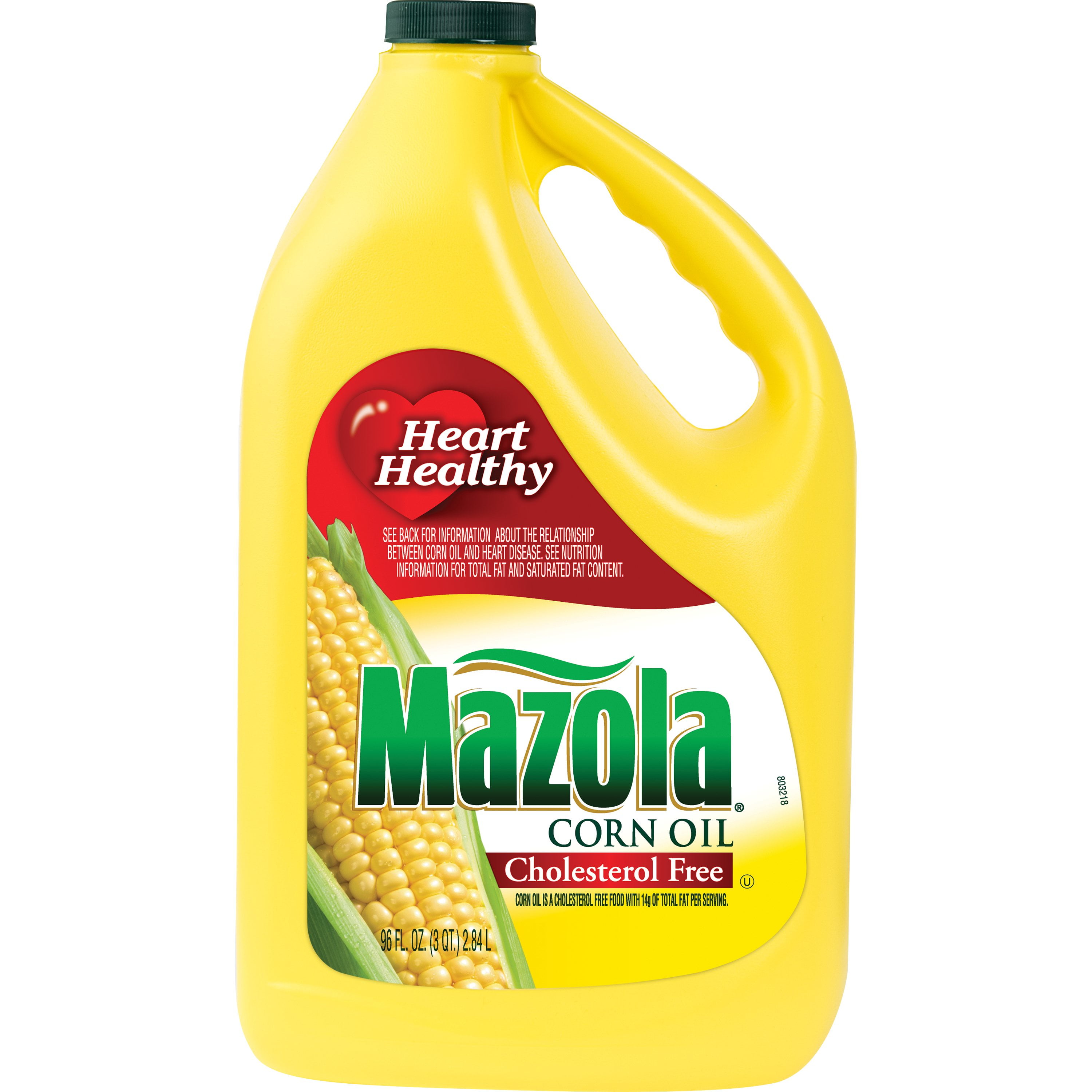 Mazola 100% Pure Cholesterol Free Corn Oil, 96 fl oz, Contains Soy