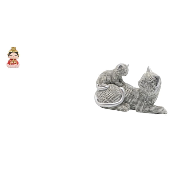 Mazu Mother Statue Cat Figurine Animal Sculpture Resin Material Decorative Ornament for Living Room Bedroom Office