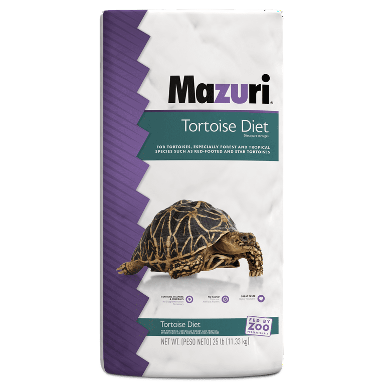 Mazuri Reptile Food Pellets, Diet for Adult & Star Tortoises