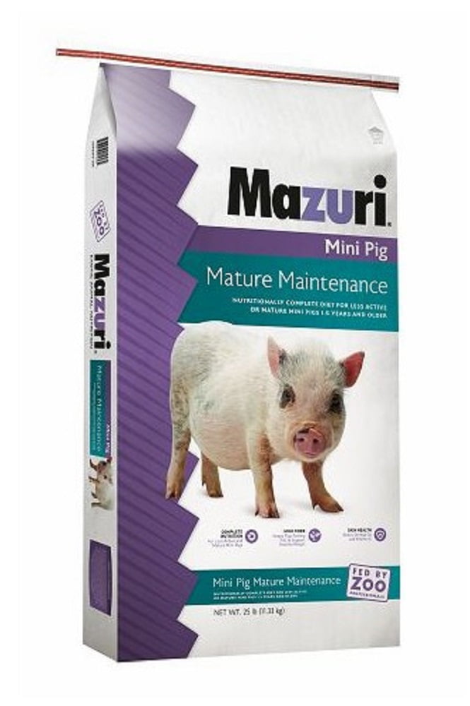 Mazuri 3005274-203 Mature Maintenance 25 lbs. Pack Mini Pig Pelleted Feed Diet