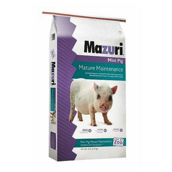 Mazuri 3005274-203 Mature Maintenance 25 lbs. Pack Mini Pig Pelleted Feed Diet