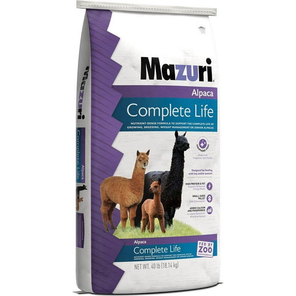 Mazuri Alpaca Complete Life Feed, 40 lb. Bag