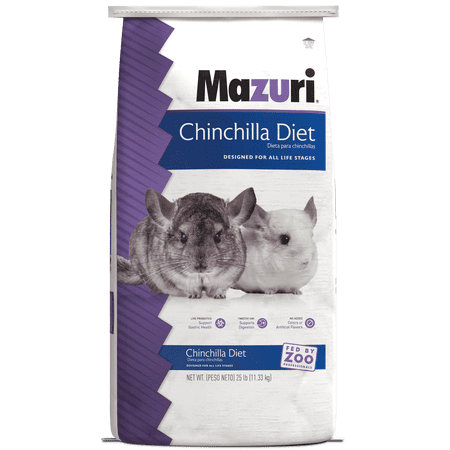 Mazuri Chinchilla Diet, Nutritionally Complete Chinchilla Food, 25 lbs