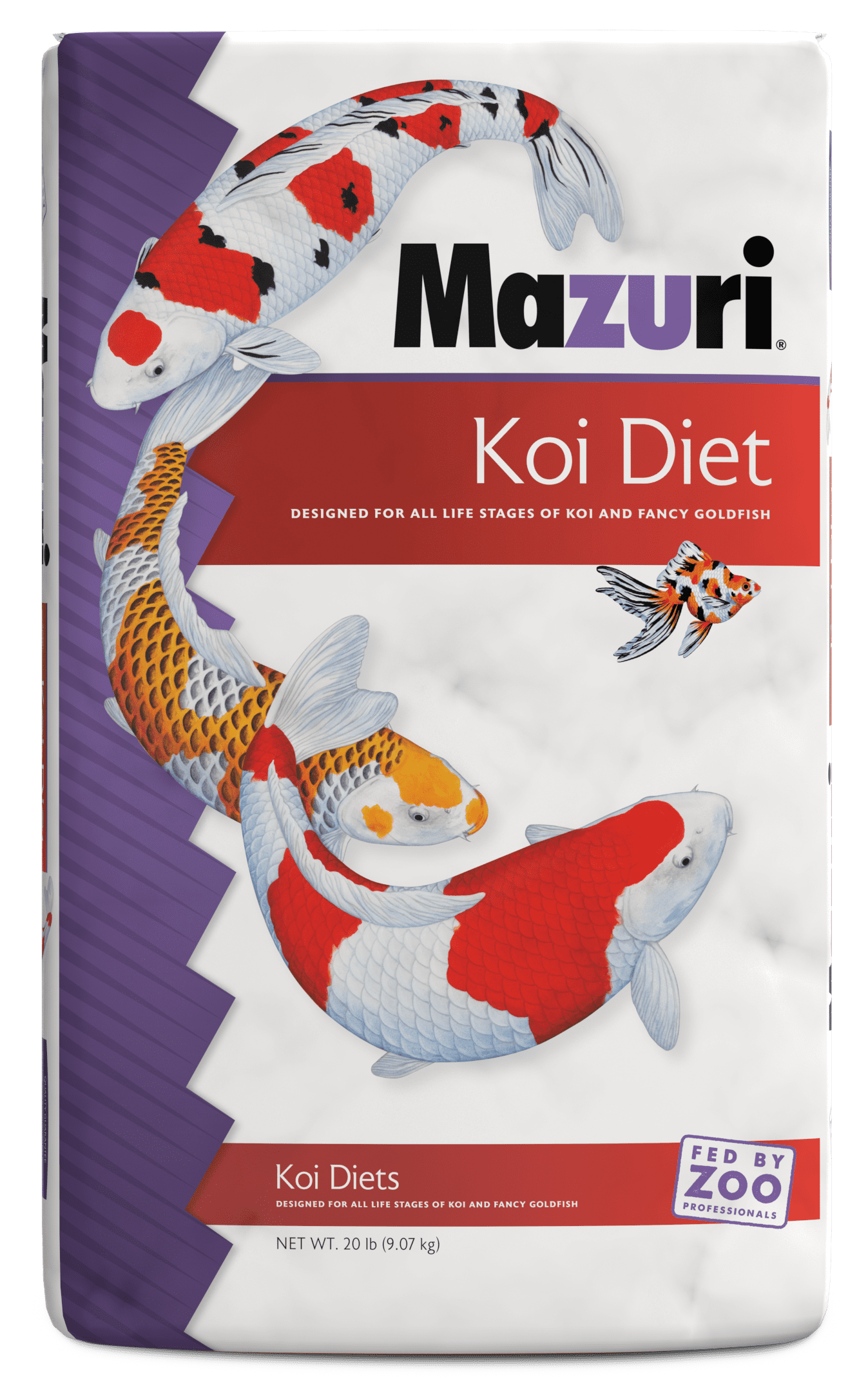 Mazuri Koi Floating Pond Nuggets, 20 LB Bag, 2-Pack