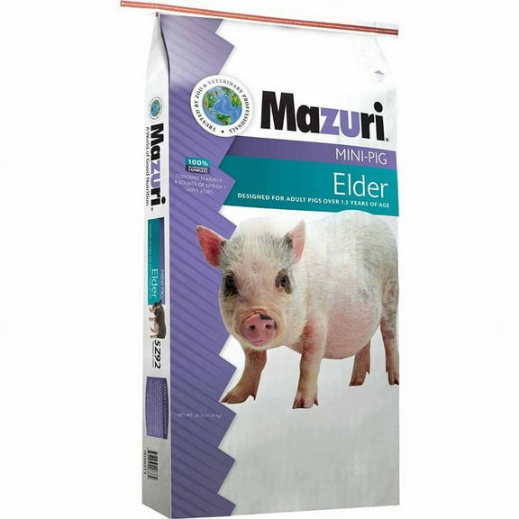 Mazuri Nutritionally Complete Mini Pig Mature Maintenance Food, Mini Pig Feed, 25 lbs