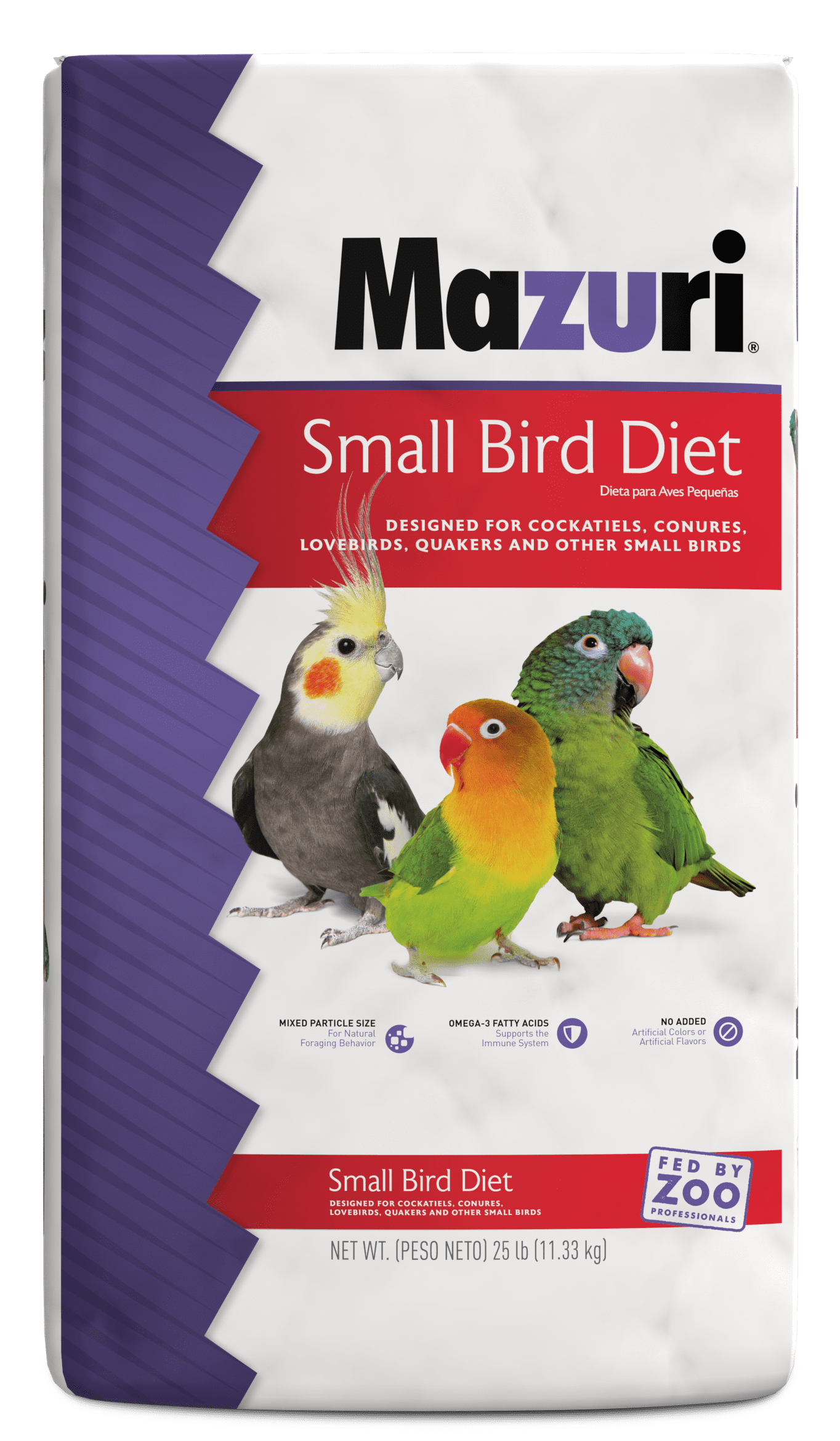 Purina Mazuri Small Bird Maintenance Diet, 25 lb, Parakeet Pellet