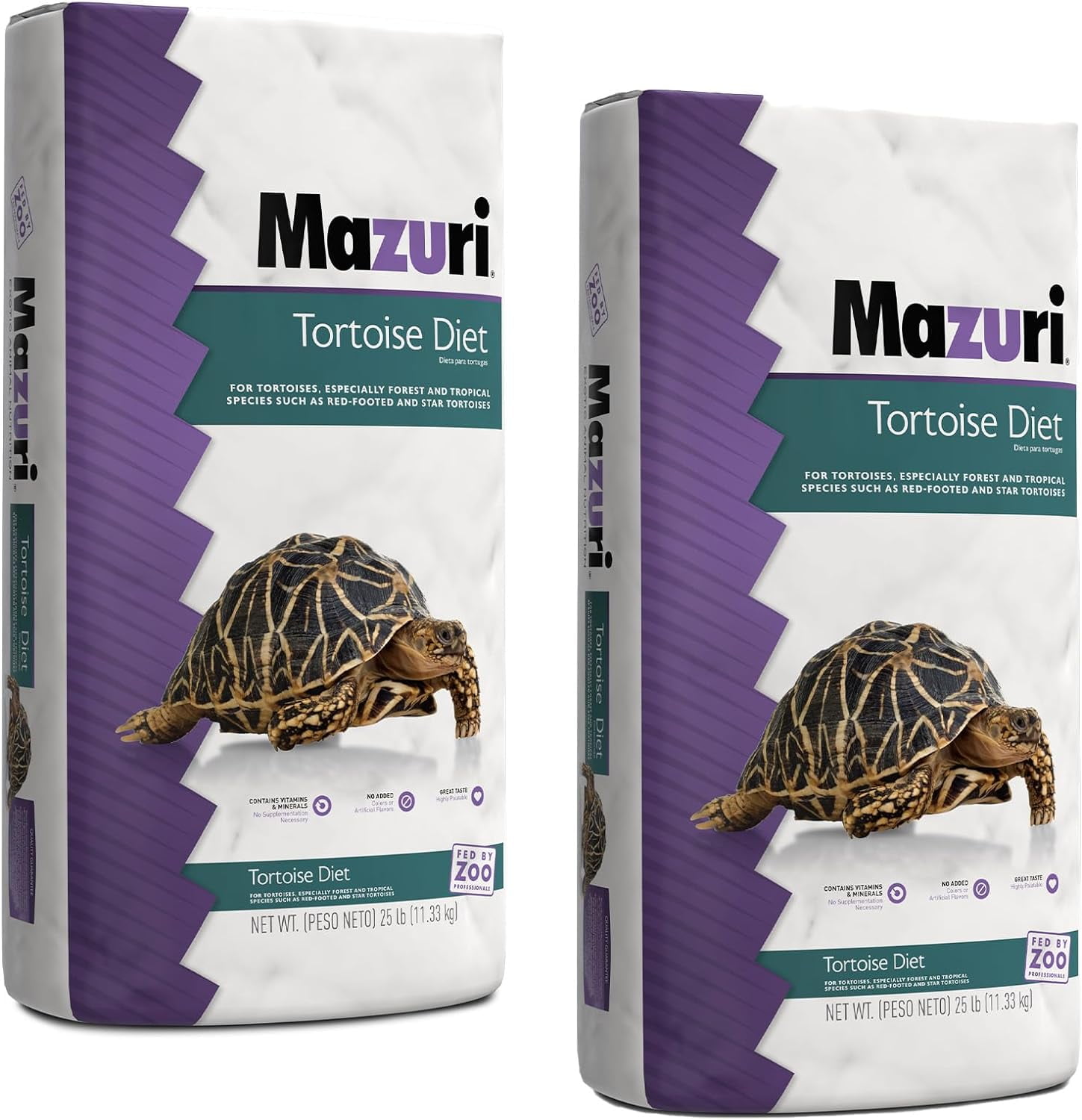Mazuri | Tortoise Diet | 25 Pound (25 lb.) Bag - Pack of 2