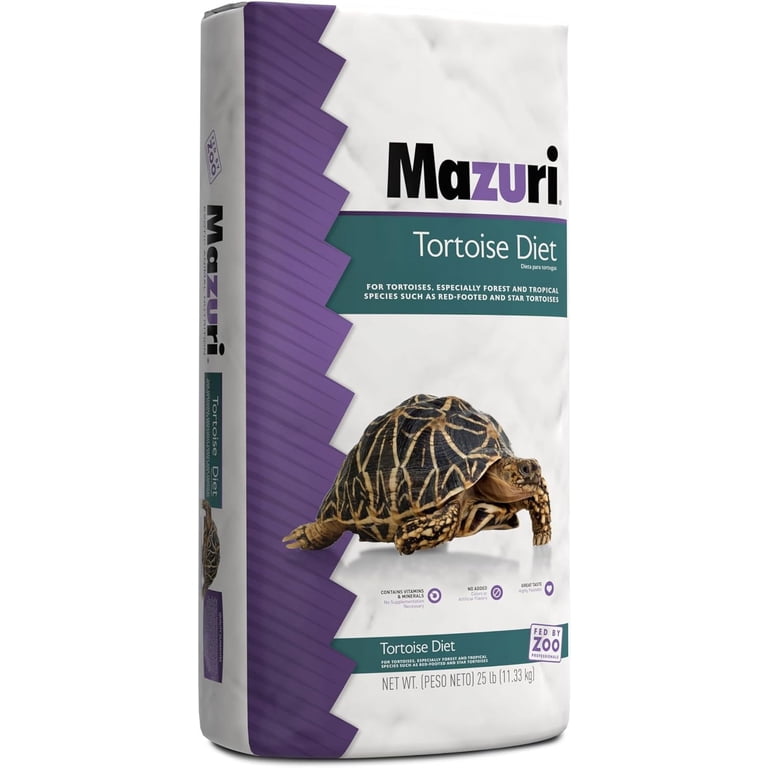Mazuri Tortoise Food, 25 lb Bag for Tropical & Forest Tortoises