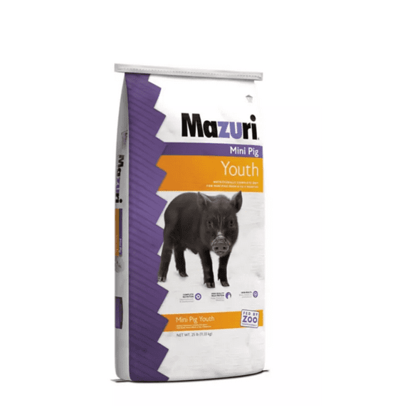Mazuri Youth Pelleted Mini Pig Feed, 25 lb. Bag