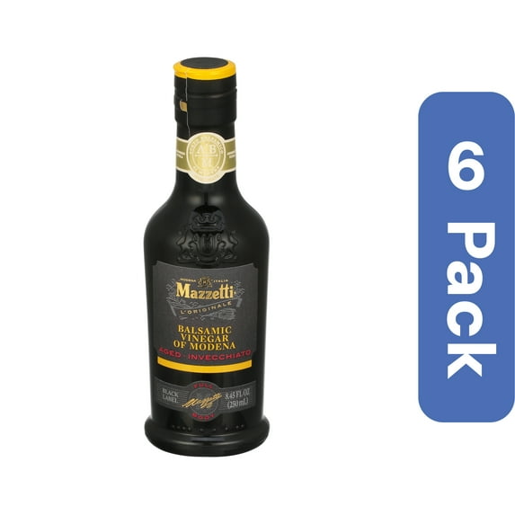Mazzetti 5-Leaf Black Balsamic Vinegar 8.45 oz (Pack Of 6)