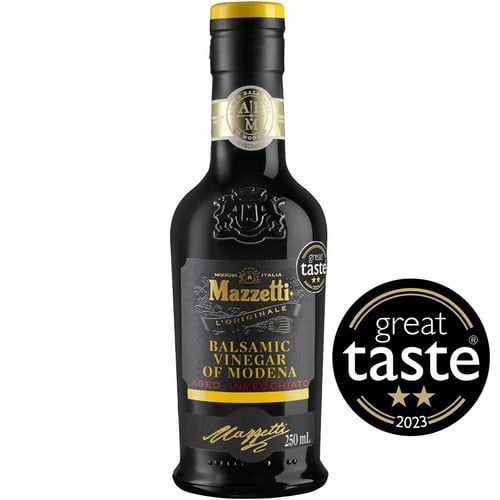 Mazzetti Aged Balsamic Vinegar Black Label 5 Leaf 250ml, British Import (Pack of 2)