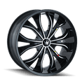 thumbnail image 1 of Mazzi Hustler-342 20X8.5 5X108/5X114.3 35Et 72.62Cb Black/Machined, 1 of 2
