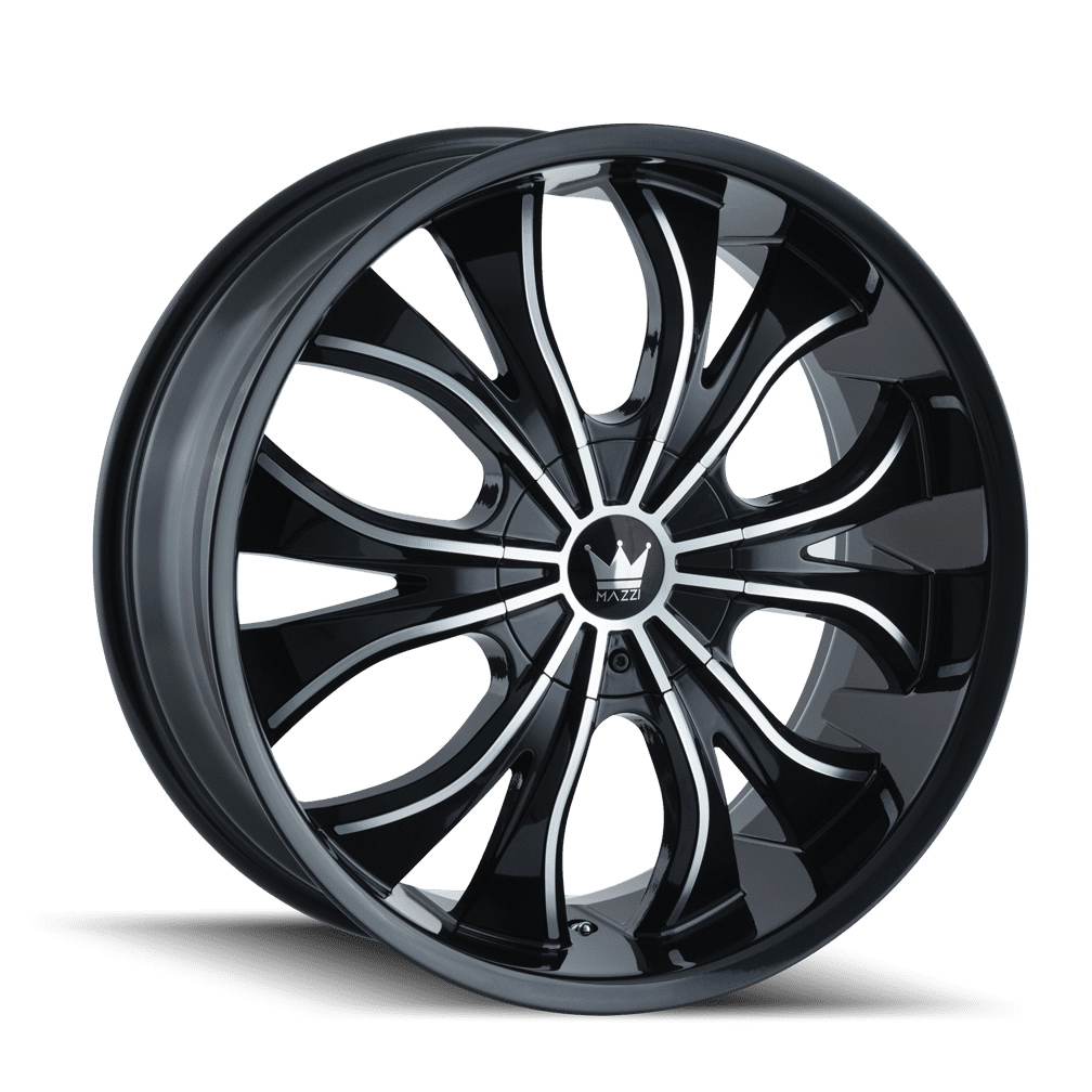 Mazzi Hustler-342 20X8.5 5X112/5X120 35Et 74.1Cb Black/Machined
