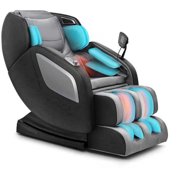 Mazzup Full Body Zero Gravit Massage Chair with Fully Assembled, LCD Screen, Shortcut Keys, USB Charging Port, Balck